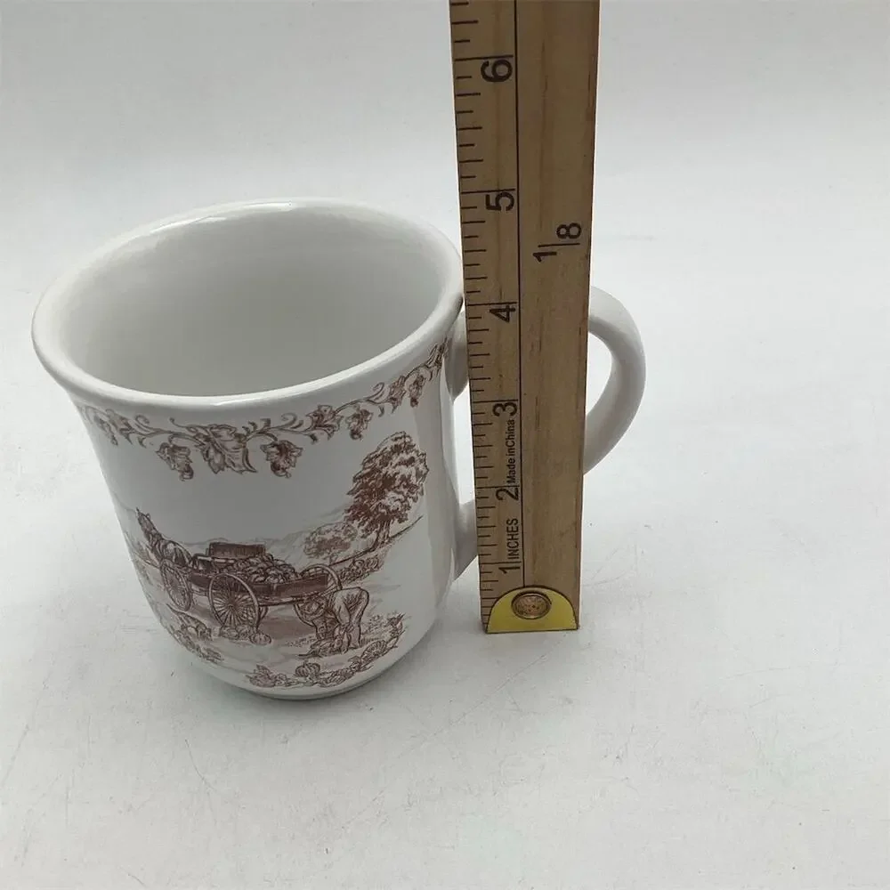 Robert Stanley Pastoral Scene Ceramic Mug‎ Horse-Drawn Carriage Design